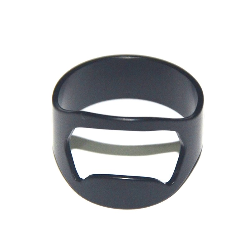 22MM Tragbare Mini Ring Bahre Flasche Öffner Edelstahl Finger Ring-bilden Flasche Bahre Deckel Öffnung Entferner Küche Bar Werkzeuge: Schwarz