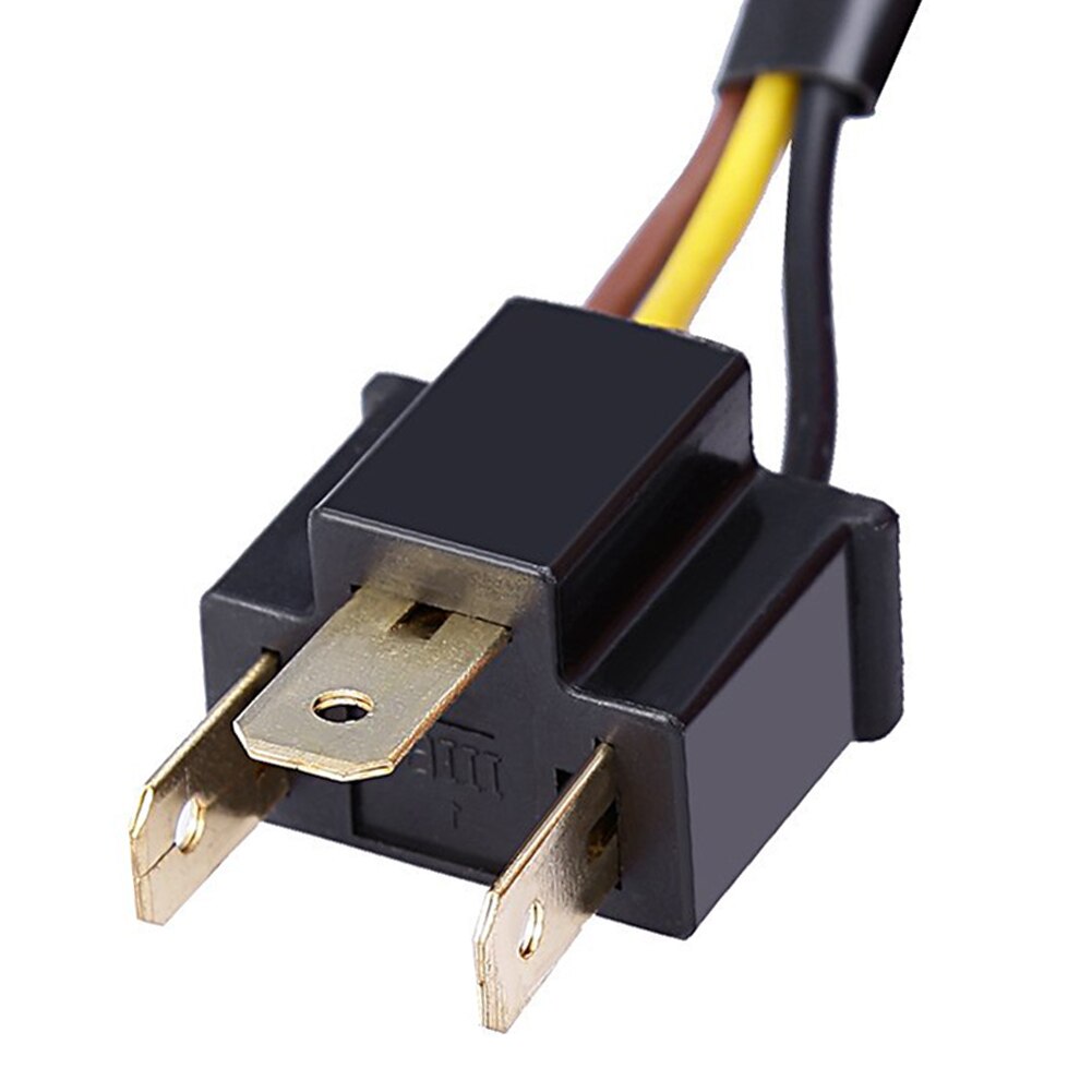 Dual High Low Beam Headlight Relay Wiring Harness H4 9003 With High Heat Ceramic Plugs
