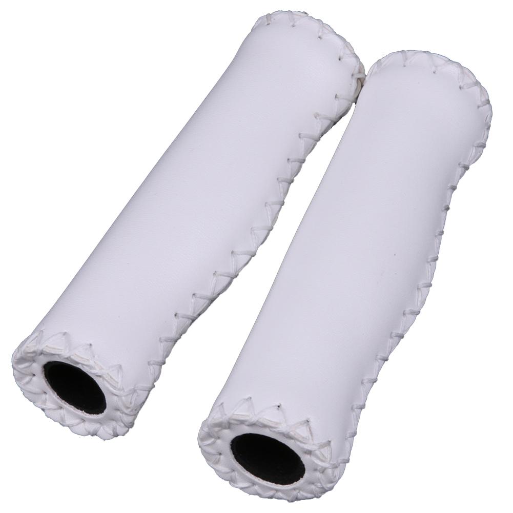1 Pair Leather Vintage Bicycle Handlebar Grips Retro Bike Fixed Gear Handle Bar Grips: A