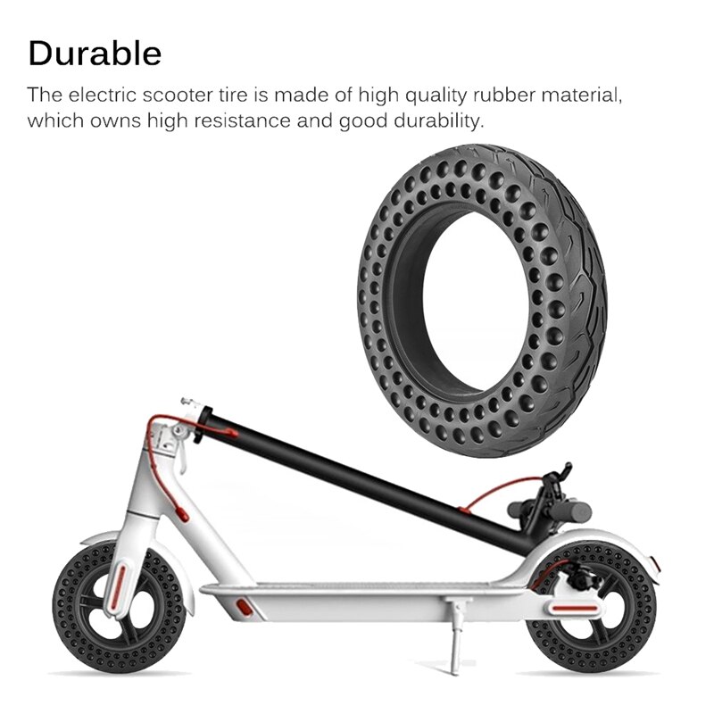 Pneu de trottinette électrique 10 pouces, pneu plein, non pneumatique, anti-crevaison, antidérapant, pour xiaomi  m365