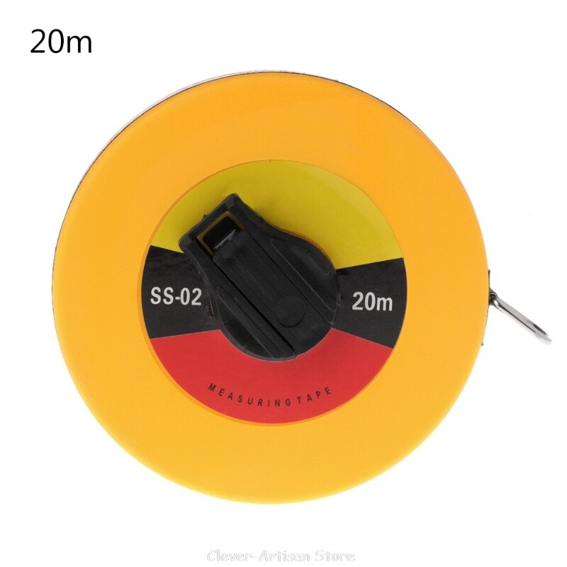 Fiber Measuring Tape 10/15/20/30m Hand-held Disc Flexible Ruler Wind Up Measure Au 22 20