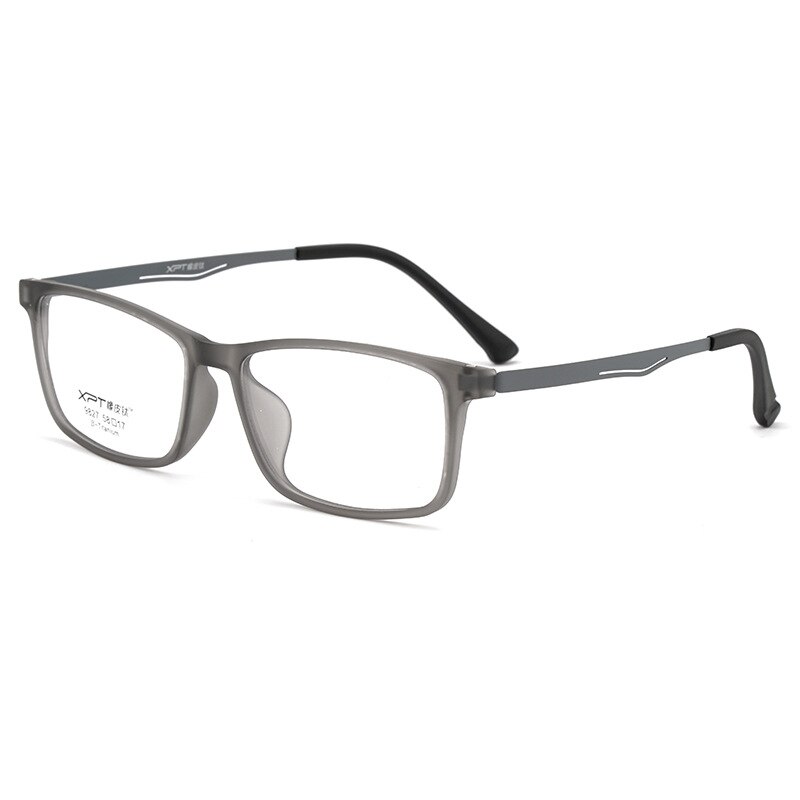 Ren titanium brillestel nærsynethed briller herre ultralette og komfortable fuld stel stort stel optisk brille stel 9827: Grå