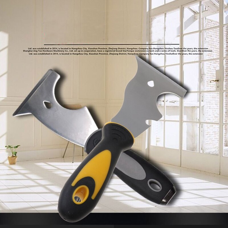 Roestvrij Staal Verf Stopverf Schraper 7in1 Tool Spackle Mes Kalefateren Removal Tool Schilders Tool Verf Blikopener Verf Remover Voor