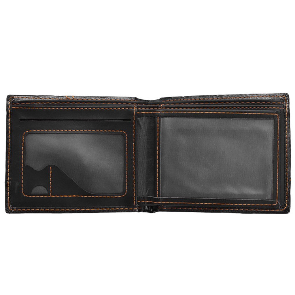 Mannen Parijs Lederen Card Cash Ontvangst Houder Organizer Bifold Purse