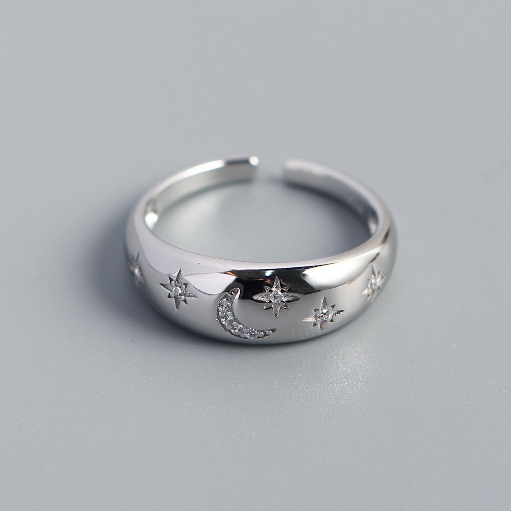 Bague en argent Sterling 925 véritable pour femmes, bijoux fins et minimalistes avec cœur creux, réglable, de fête: Rouge