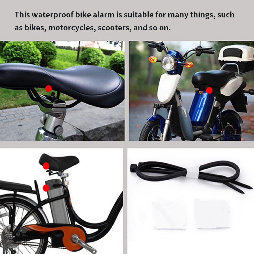 Bike Alarm Motorcycle Anti-lost Remote Control Alert IP55 Waterproof Bike Vibration Wireless Alarm