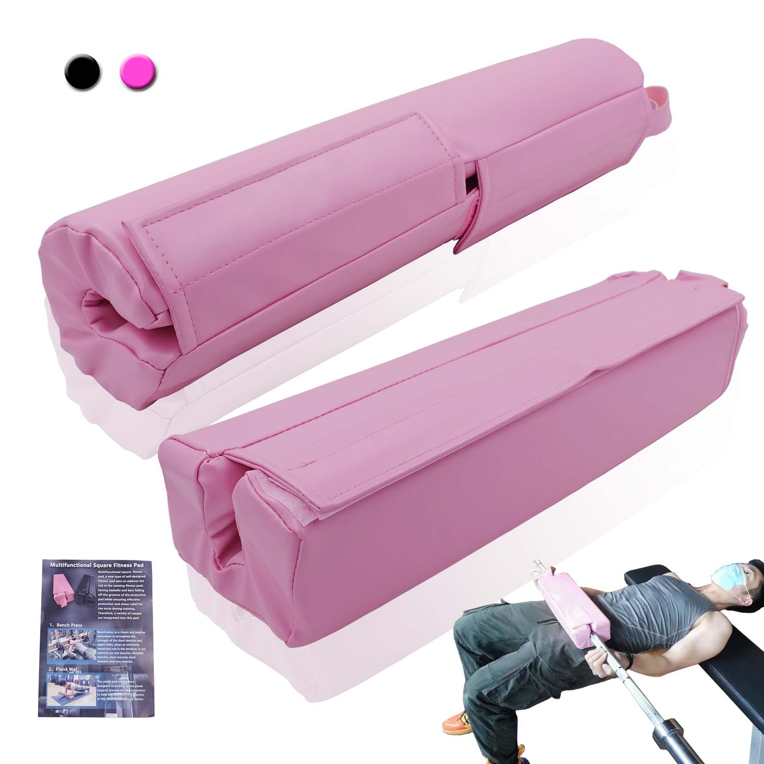 Hip Thrust Barbell Squat Pad Foam PU Leather Multifunction Pad for Gym Weightlifting Training Yoga Exercise Protective Equipment