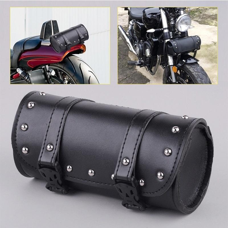 Sacoche de moto universelle sac à outils étanche sangle de montage sac de rangement rond pour moto HD Suzuki Kawasaki