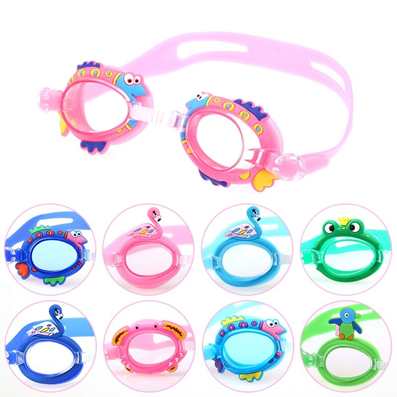 Dier Leuke Verstelbare Kinderen Kids Waterdichte Siliconen Anti Fog Uv Shield Zwemmen Glazen Goggles Eyewear Brillen