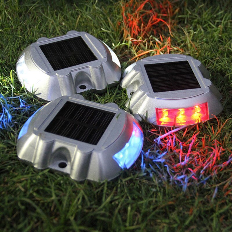 Solar Road Studs Traffic Safety Waterproof Home Compressive Wharf Step Plywood Lights Garden Horseshoe-Shaped Night Road Stud