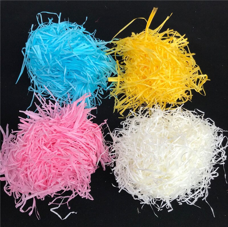 10g farverige makulerede papiræsker fyldstof bryllupsdekoration fødselsdagsfest favoriserer rynket skåret papirstrimler til emballeringspose