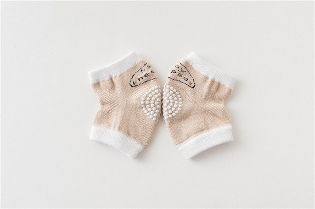 0-3Years Oude Kinderen Zomer Antislip Baby Knieschijf All-katoen Ademend Mesh Baby Skid-Proof Sport Baby 'S kruipen Kneepad: khaki