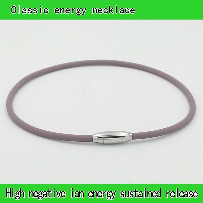 south silicon titanium necklace titanium steel magnetic buckle health energy silico: brown / 45cm