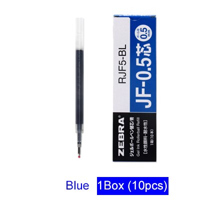 LifeMaster Zebra Gel Refills 10pcs/lot for Zebra Sarasa JJ15 Large Volume Student and Office Pen Writing Supplies JF-05/JF-04: 05 blue