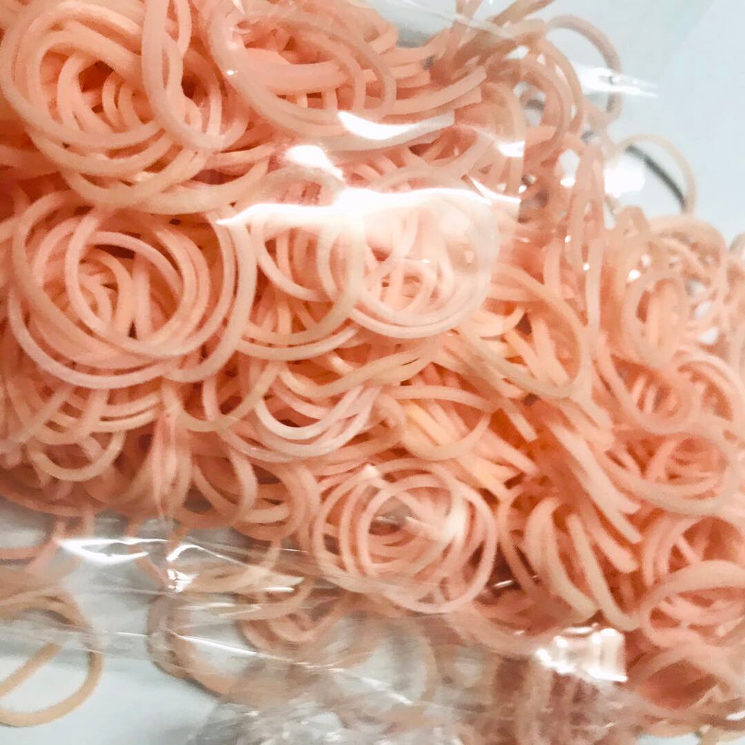 Bandas de goma rosas, repuesto DIY 600, bandas elásticas de 25 S Clips 1 gancho para niños, juguete de creación hecho a mano