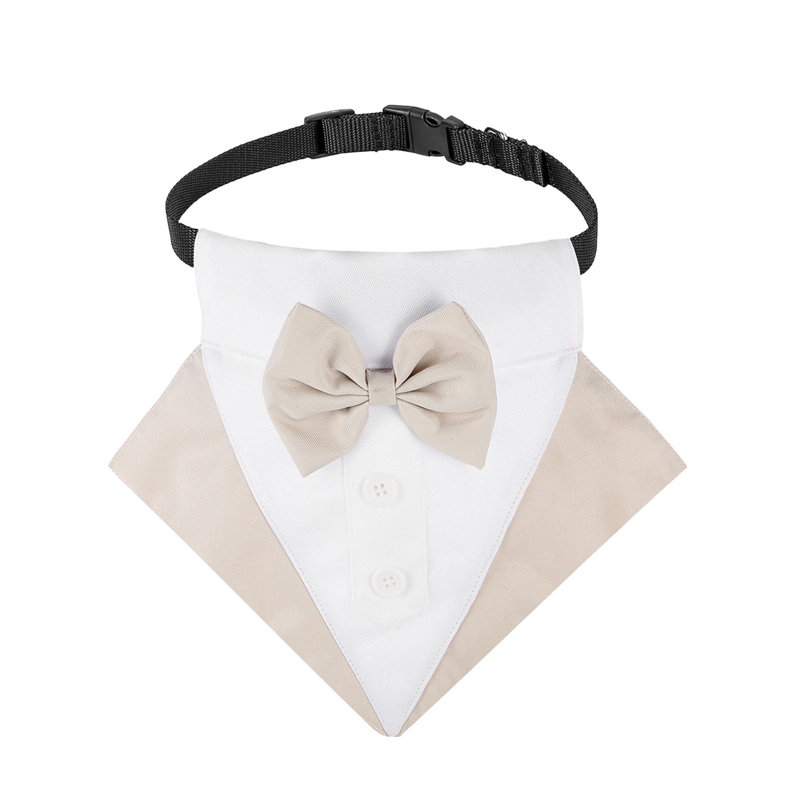 Honden-bandana Pet Driehoeken Slabbetjes Sjaals Omkeerbare Verstelbare Kraag Gentleman Strikje Pak Halsdoek Bruiloft Hoofddoek: B / M