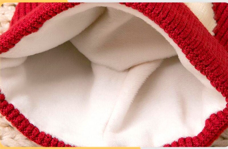 Børn vinter varm hat og tørklæde barn kort plys indre søde hat 2 stykke sæt baby ørebeskyttelseshætte med pom pom tørklæder