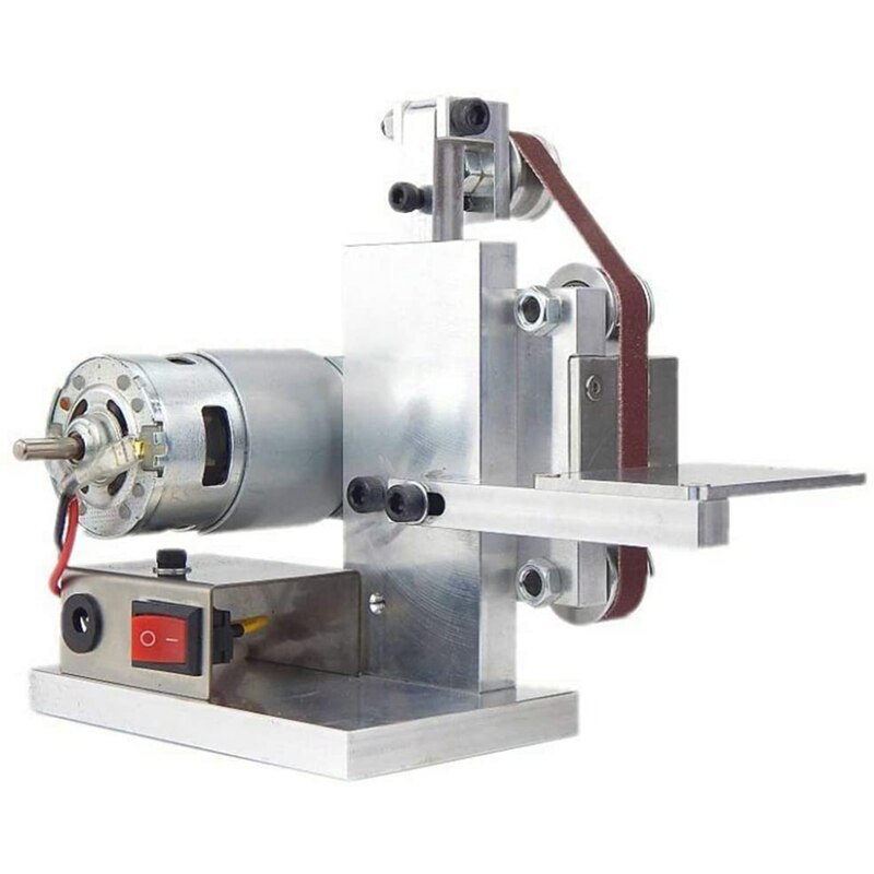 Mini amoladora lijadora de banda eléctrica pulido DIY abrasivo máquina multifuncional con herramientas lijado cinturones y llaves