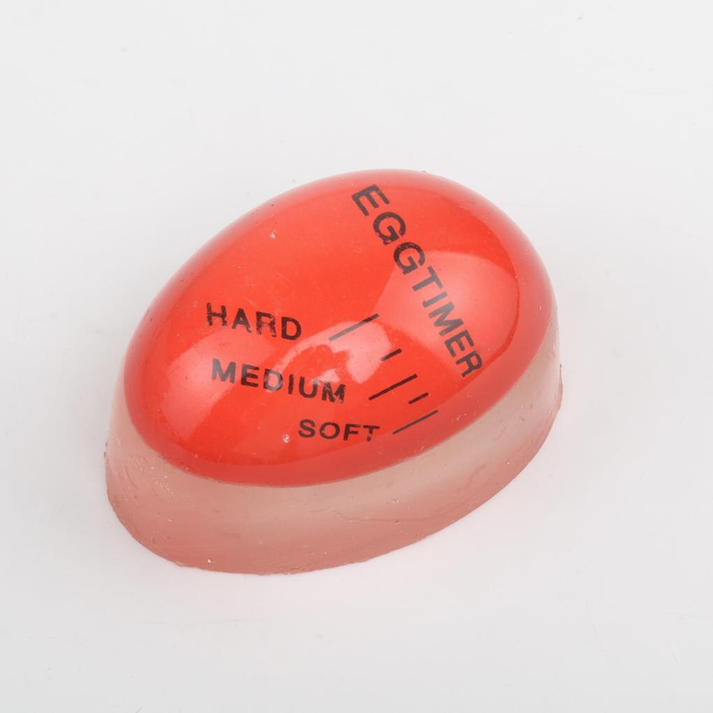 Egg Timer Soft Boiled Egg Perfect Color Changing Timer Cooking Kitchen Tool Resin Egg Cooker Observer Hard-boiled Eggs Artifact: Red