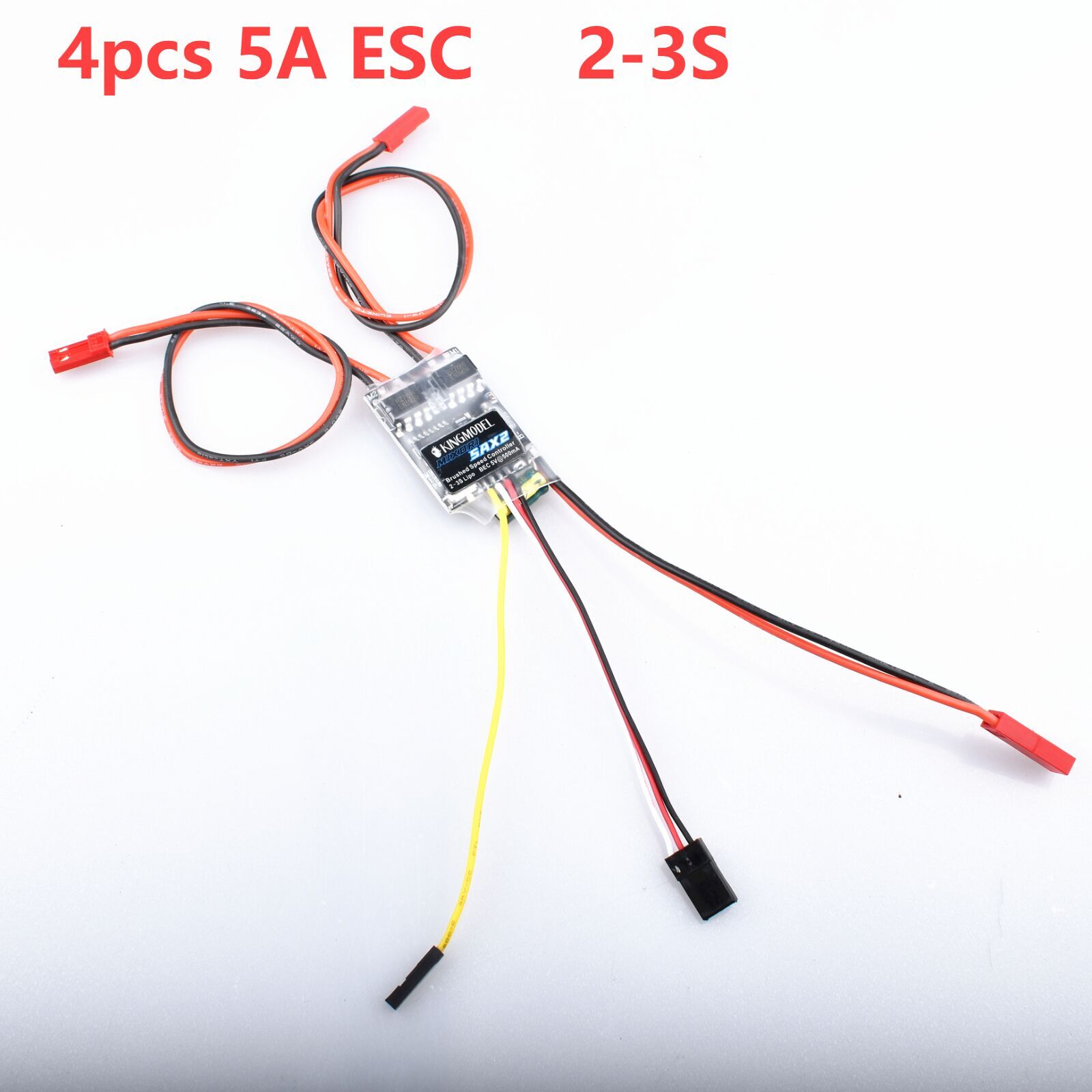 5A/5A PRO/10A/20A/30A/40A/50A/60Ax2 Dual Way Bidirectionele Geborsteld ESC Controle Voor Rc Model Boot/tank 180 tot 795 Geborstelde Motor: Black