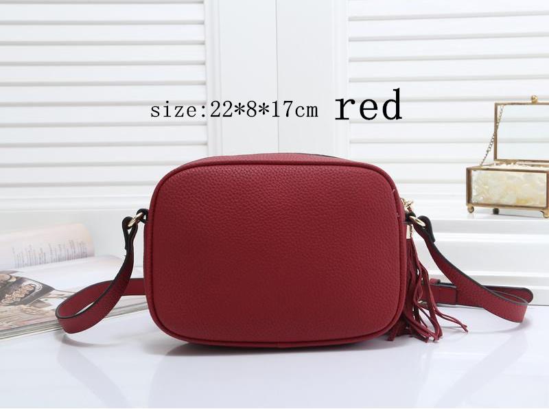 # PU leather shoulder bag 22 cm disco bag ladies handbags best-selling brand Messenger bag: Red