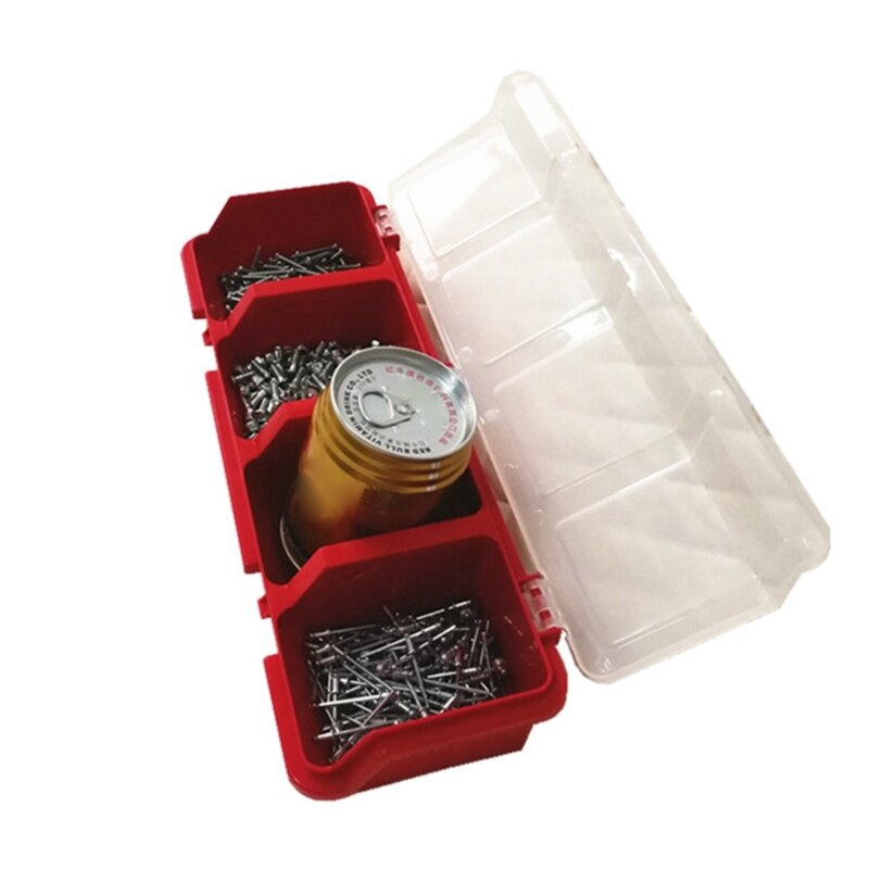 Plastic Tools Storage Box with Cover Parts Screw Toolbox Case Components Sorting Organizer Holder
