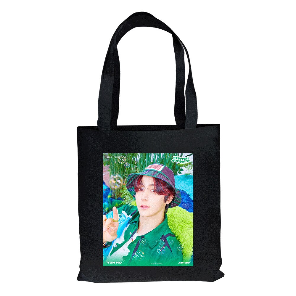 ATEEZ-bolsas de lona para ATINY Hongjoong Seonghwa Yunho Yeosang Mingi Wooyoung Jongho, bolso de compras ecológico ligero: 16