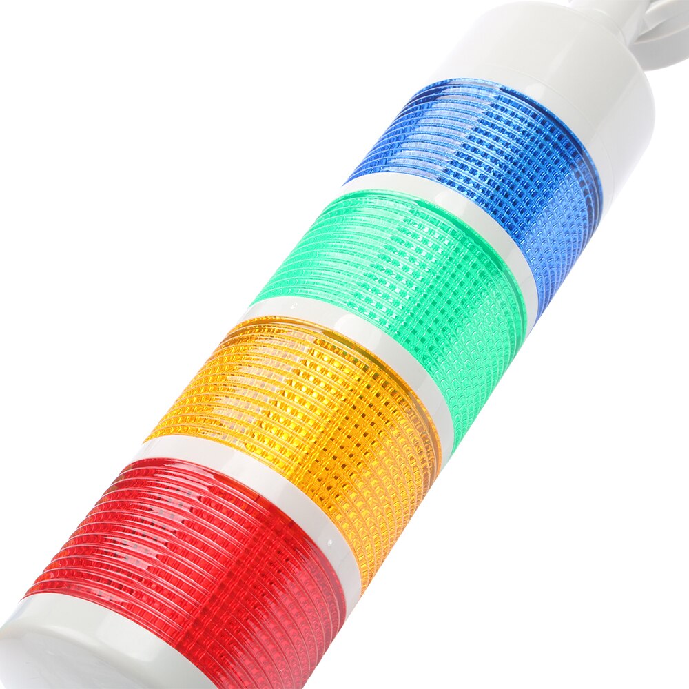 4 layers Rotatable 180 Stack light Red warning light industrial for CNC machine DC 24V 12V AC220V 110V Steady flashing light LED