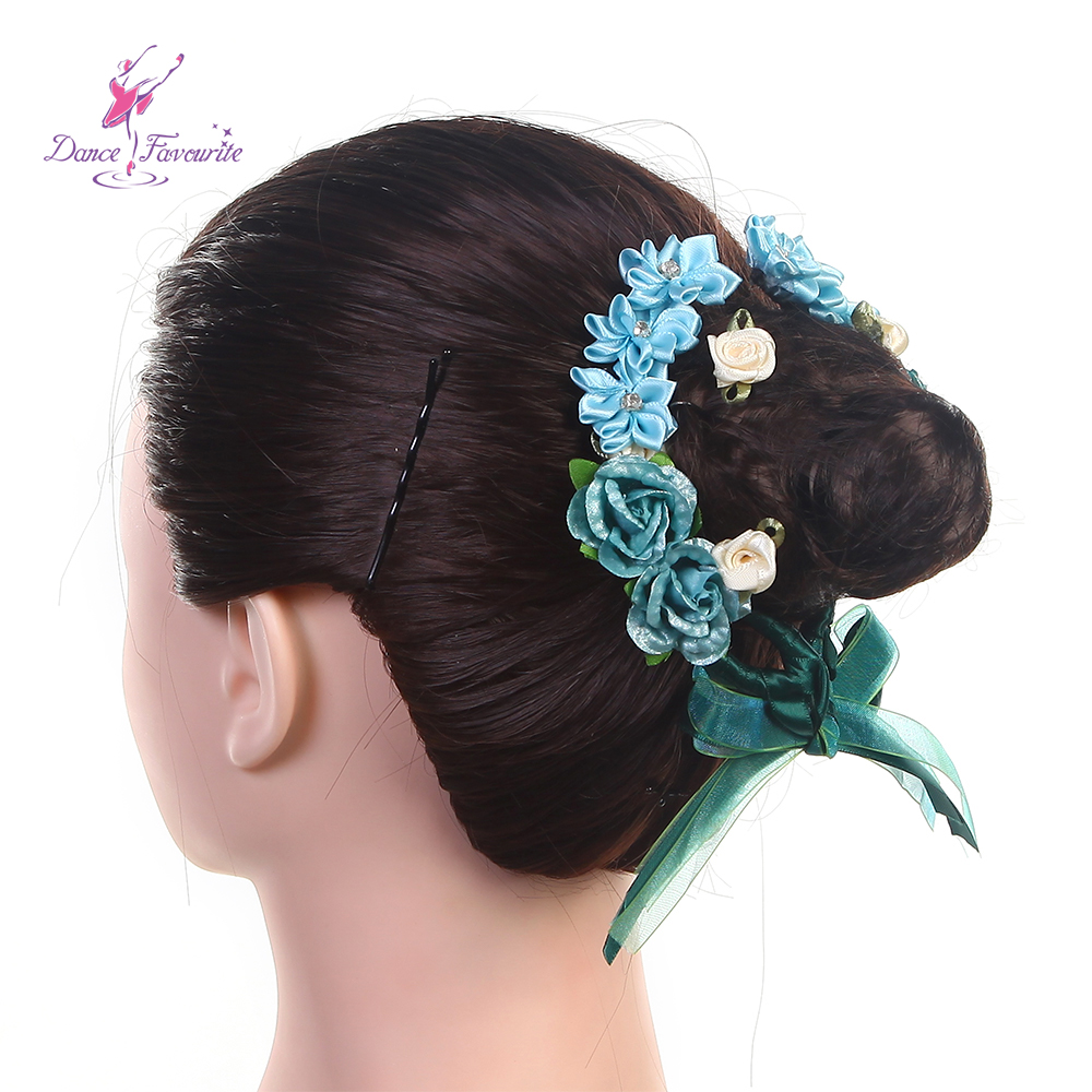 HB009 Green & Blue Ballet Headdress Hair Accessories Girls Ballerina Headwear La Fille Mal Ggardee Viriation Headpiece