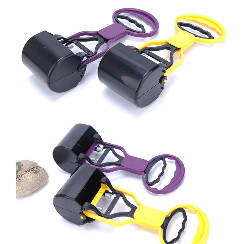 Pet Pooper Scooper Long Handle Jaw Poop Scoop Clean Pick Up Puppy Dog Cat Waste Picker Cleaning Tool Outdoor Poop Bag