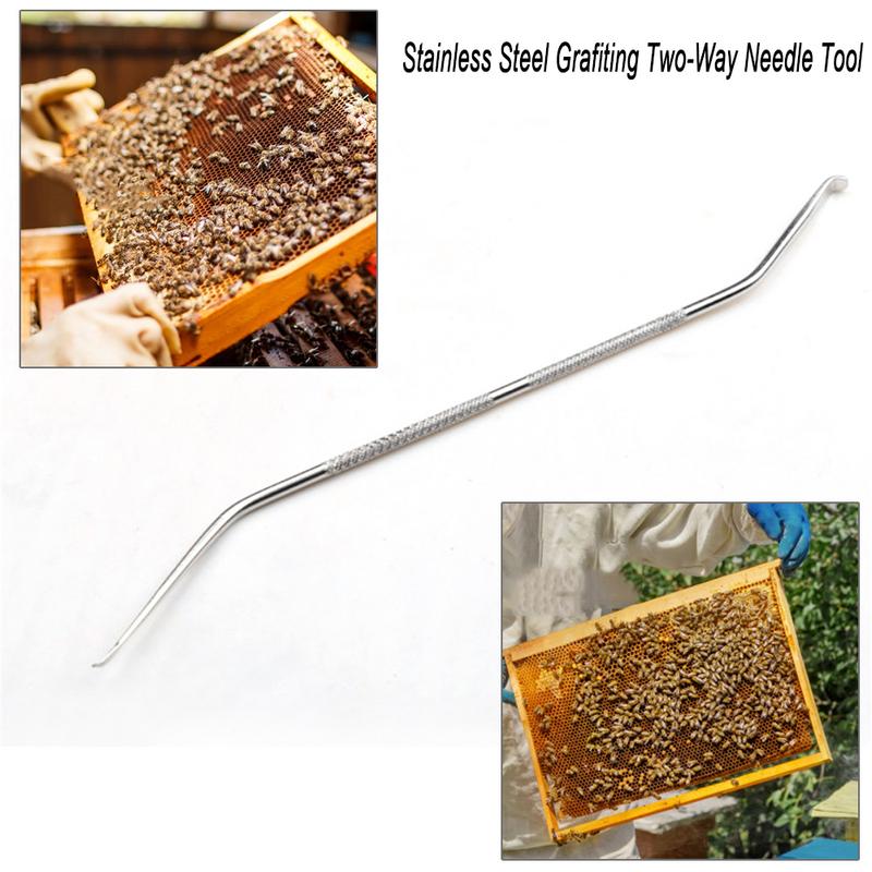 Rvs Bee Naald Imker Bijenkorf Koningin Larve Grootbrengen Voeden Apparatuur Plastic Bijenteelt Moving Enten Gereedschap