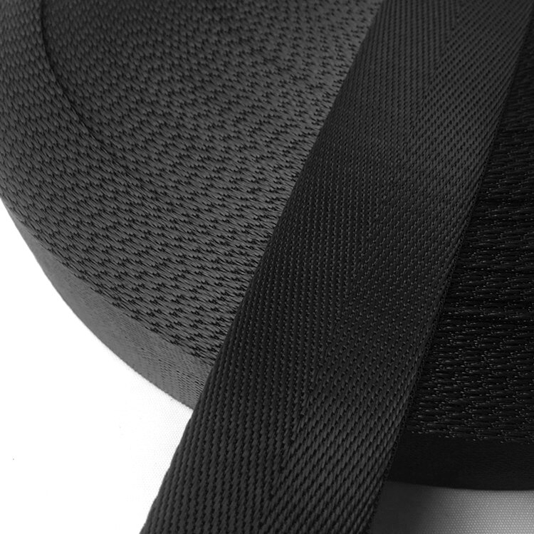 1 Meters 1"(25mm) Strap Nylon Webbing Herringbone Pattern Knapsack Strapping Sewing Bag Belt Accessories: Black