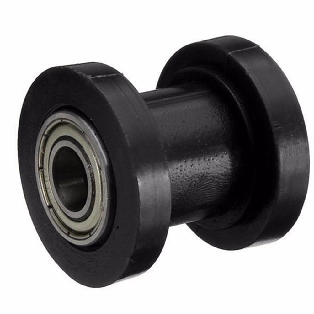 8mm 10mm Tensioner Wheel Roller Bike Pit Dirt Motorcycle Guide Pulley Chain Slider: 10mm Black