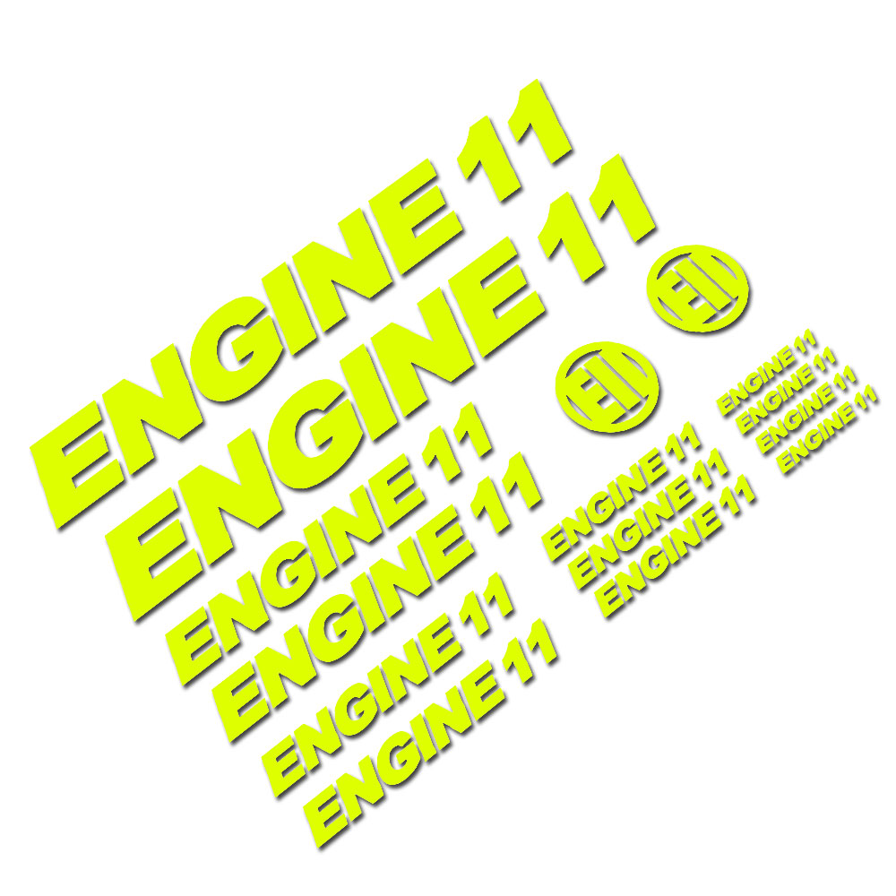 For ENGINE 11 Bike Frame Stickers Decal Bicycle Cycling: Yellow