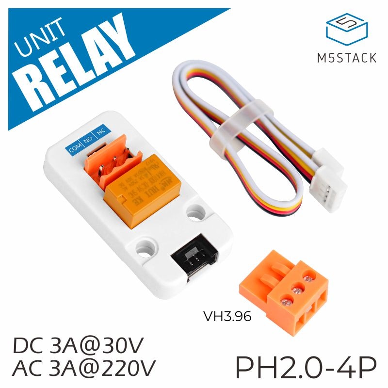 M5Stack Official Mini Relay Unit DC 3A@30V & AC 3A@220V with Triode Driven GROVE Port for ESP32 Arduino Micropython Kit