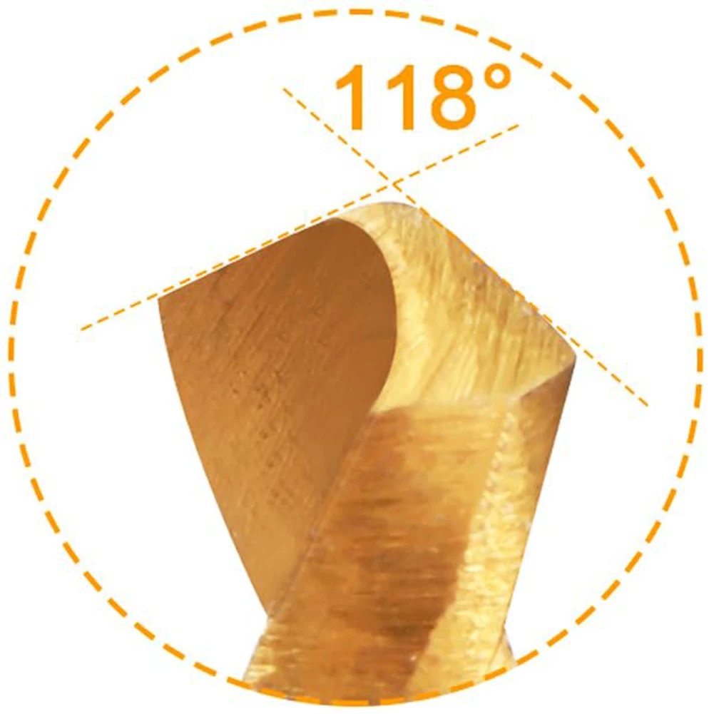 Diy-bor, mini-borsett, 2.35mm skaftdiameter, effektiv kjedelig, gullfarge, stor sponfjerningsplass