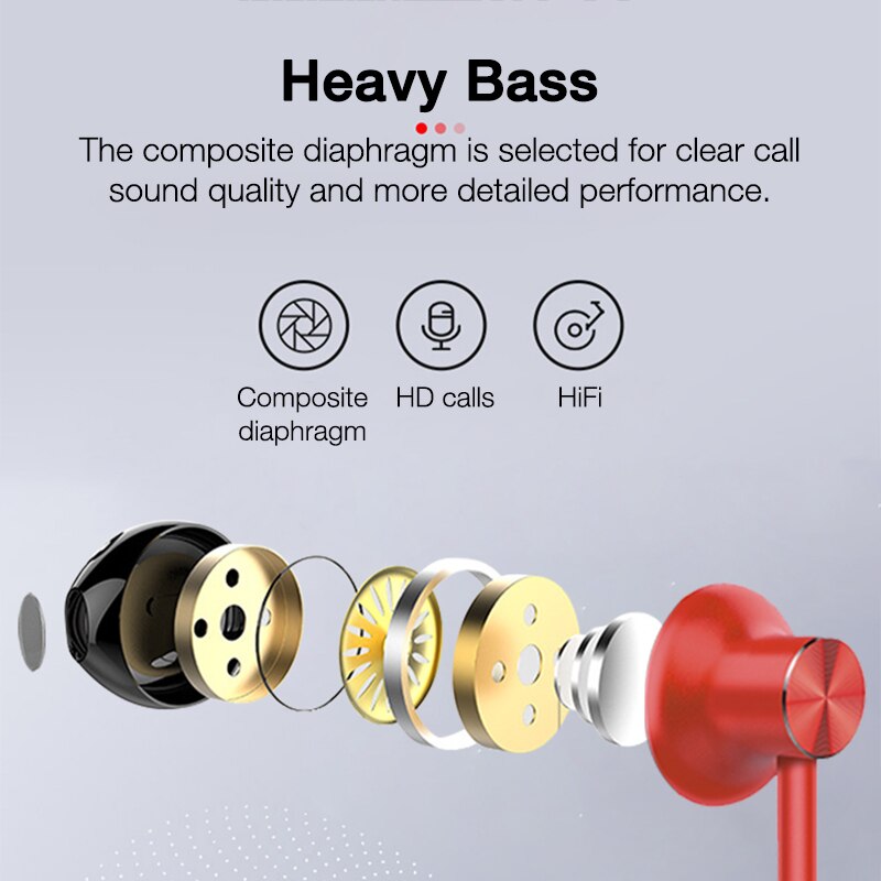 Eardeco Bluetooth Hoofdtelefoon Lederen Nekband Oortelefoon Stereo Bass Hoofdtelefoon Draadloze Koptelefoon Headset Sport Hoofdtelefoon Met Mic