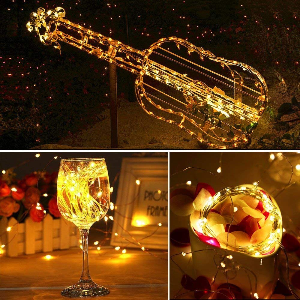 6pcs a pack string LED Fairy cooper wire light Gypsophila Icicle LED String Christmas Party Garland table lamp decor