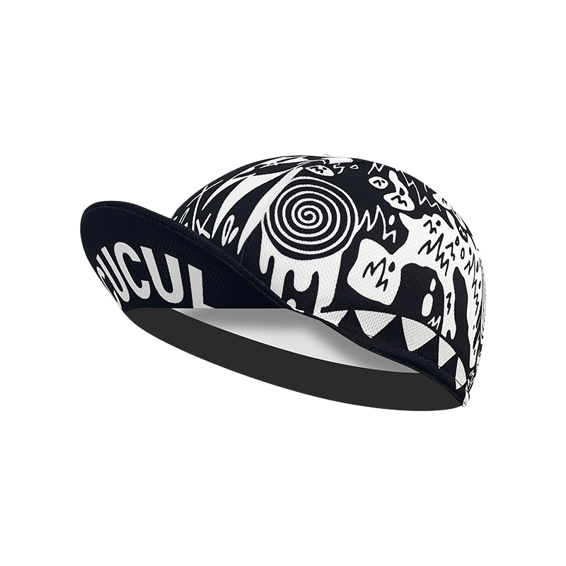 Gorras de ciclismo de poliéster más populares de la serie negra, gorra deportiva de secado rápido para bicicleta, ropa para hombres y mujeres, absorbe el sudor, transpirable: Rojo