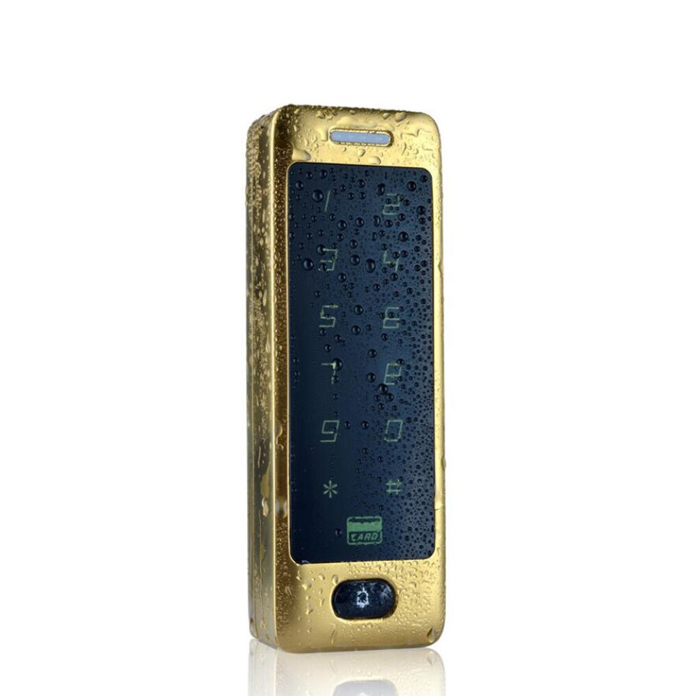 Backlight Touch Metal 125khz RFID Access Control Electronic Door Lock Gate Opener Smart Keypad waterproof code door lock: Golden
