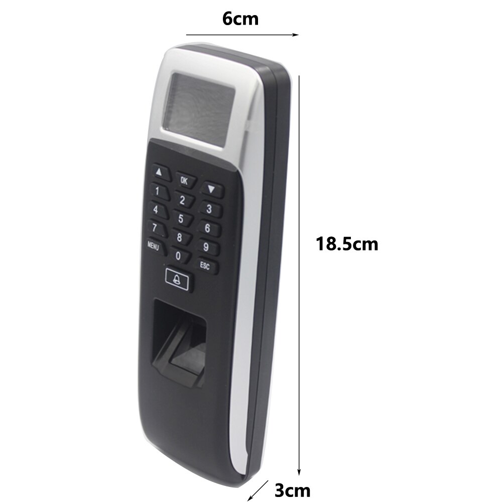 1.8 Inch TFT TCP/IP USB Port 3000 User 125Khz RFID Biometric Fingerprint Access Controler Employee Time Attendance Time clock