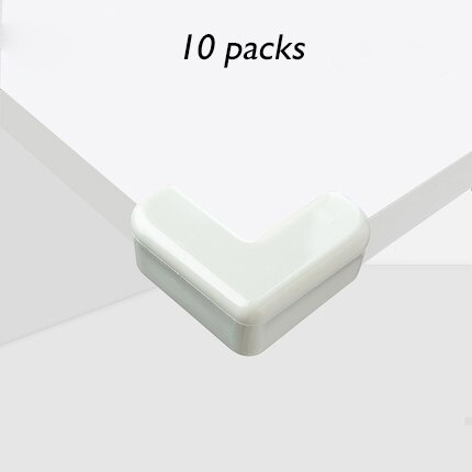 10Pcs Baby Veiligheid Siliconen Protector De Hoek Edge Protection Cover Kinderen Anticollision Edge Kind Corner Guards: WHITE