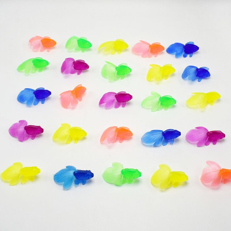 20pz PVC di Plastica Ambiente-amichevole Colorato di Simulazione Pesci Rossi Modello giocattolo intrecciare Uovo Giocattoli Giochi tutto'aperto impostato Da Pesca Giocattolo