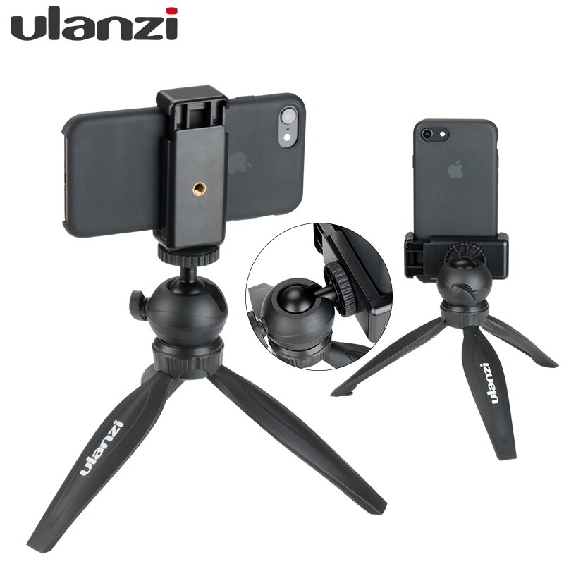 Ulanzi Mini Smartphone Stativ Tisch Stativ Einbeinstativ Stehen für iPhone X Samsung iPad Tablette für Nikon Kanon GoPro 6 Aktion