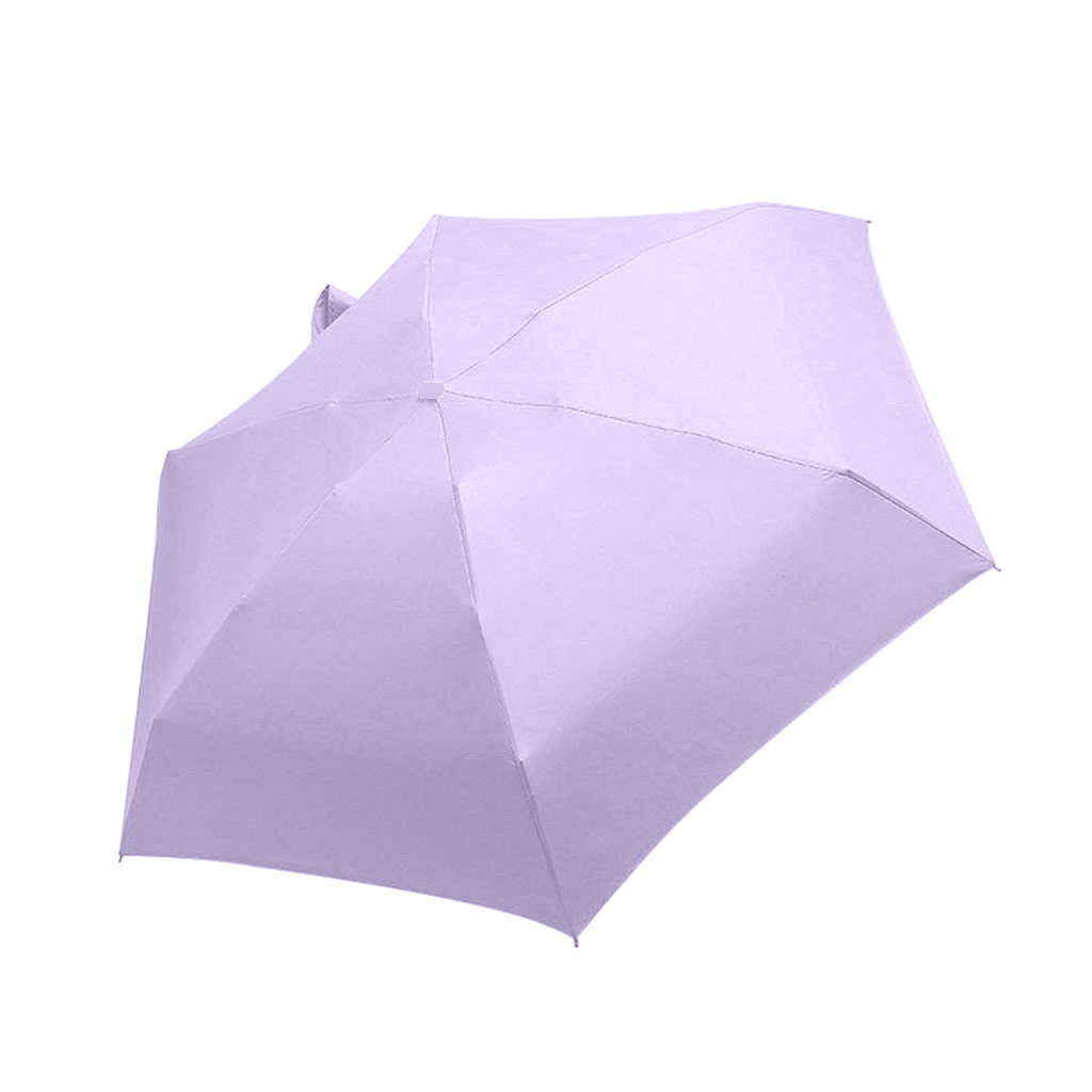 45#  kvinnor lyxigt lättviktsparaply svart beläggning parasoll 5- faldigt solregnparaply unisex reseskyddad ficka miniparaply