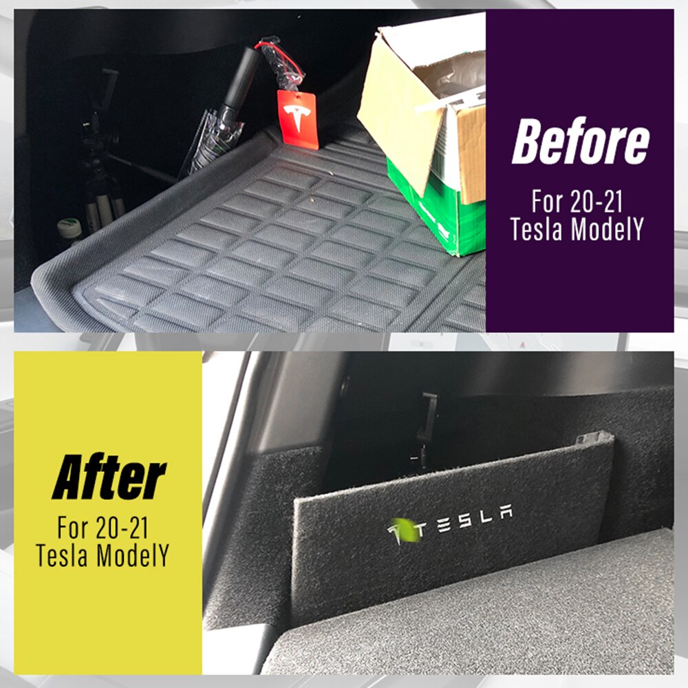 Model Y Kofferbak Boot Baffle Voor Tesla Model Y Accessoires Kofferbak Partitie Onderdelen Auto Staart Doos Opslag Baffle Model drie
