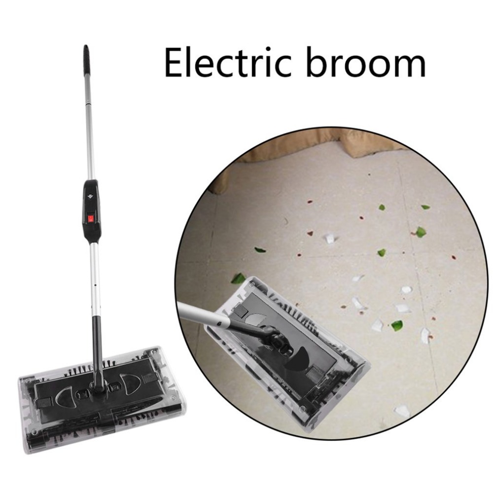 Automatisk moppe svingbar fejemaskine elektronisk spin håndskub fejerenser rengøring til hjemmet rengøring maskine elektrisk kostesuger