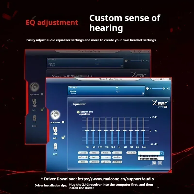 MCHOSE S9 Pro e-sport casque de jeu 3 modes sans fil en alliage d'aluminium AI réduction du bruit casque de jeu accessoire de jeu personnalisé