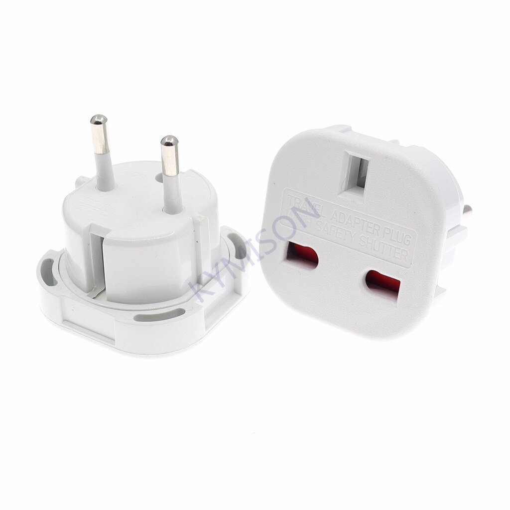 Uk Eu Plug Converter 10A/16A 240V Ac Power Adapter Oplader Euro Travel Adapter Eu Plug Adapter britse Scoket Outlet: White