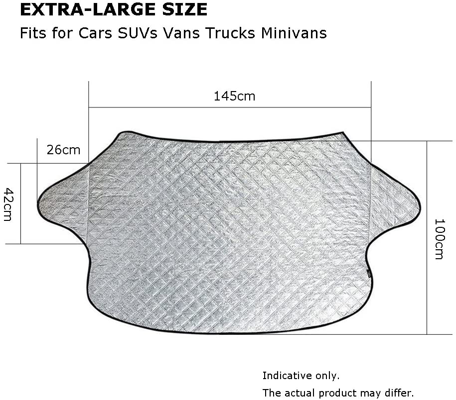 Car Windshield Cover Heavy Duty Ultra Thick Protective Windscreen Cover Snow Ice Frost Sun UV Dust Water Resistent for Cars SUV